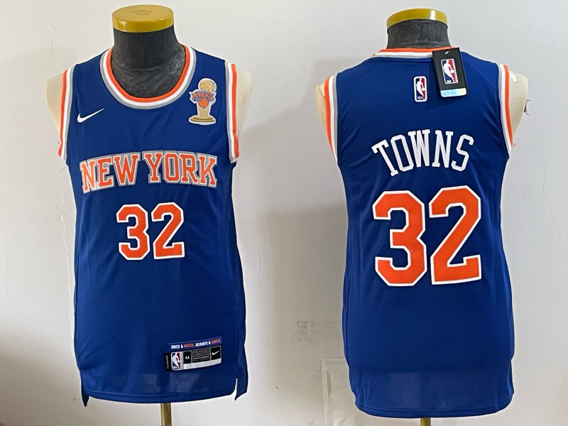 Men New York Knicks #32 Towns blue 2026 Nike NBA jersey 063004